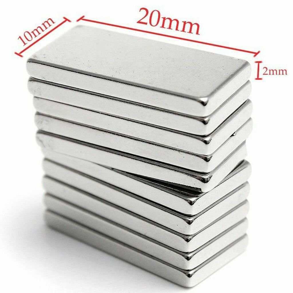 1-50X 20x10x2mm N52 Neodymium Rare Earth Block Magnet Super Strong Magnets lot