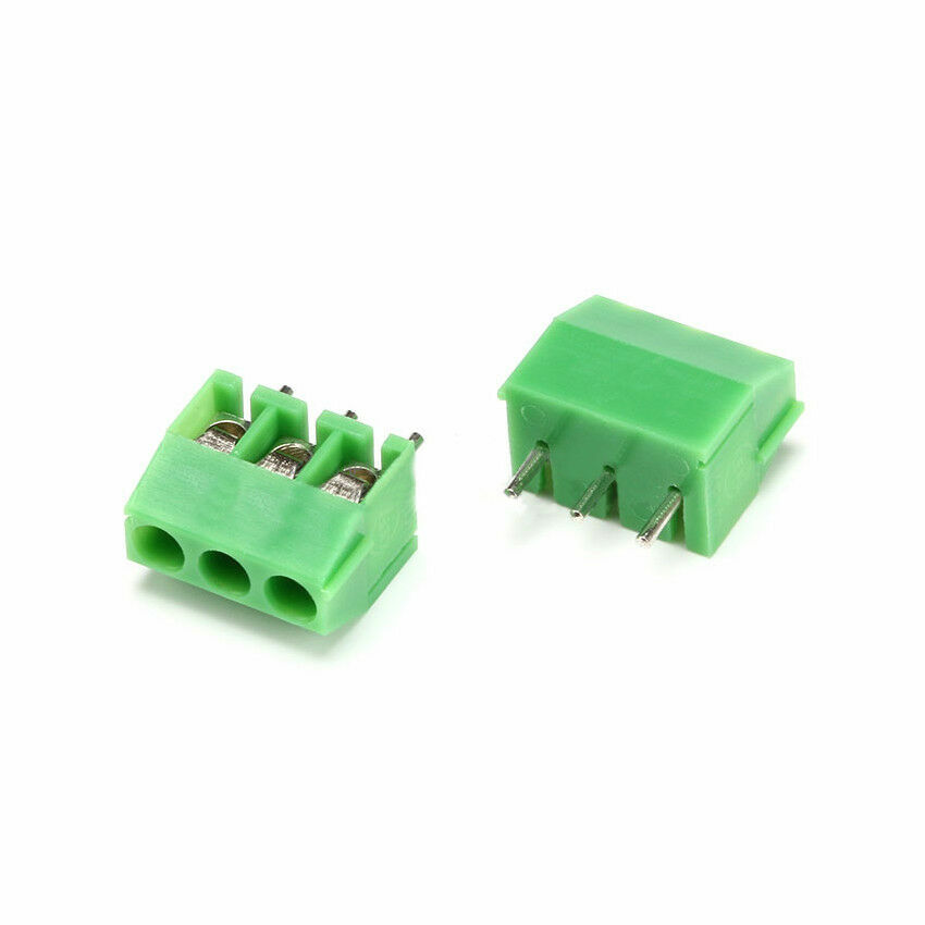 3.5mm Pitch 2 3 Pin PCB Mount Terminal Block Screw Connectors Pack of 10 50 100