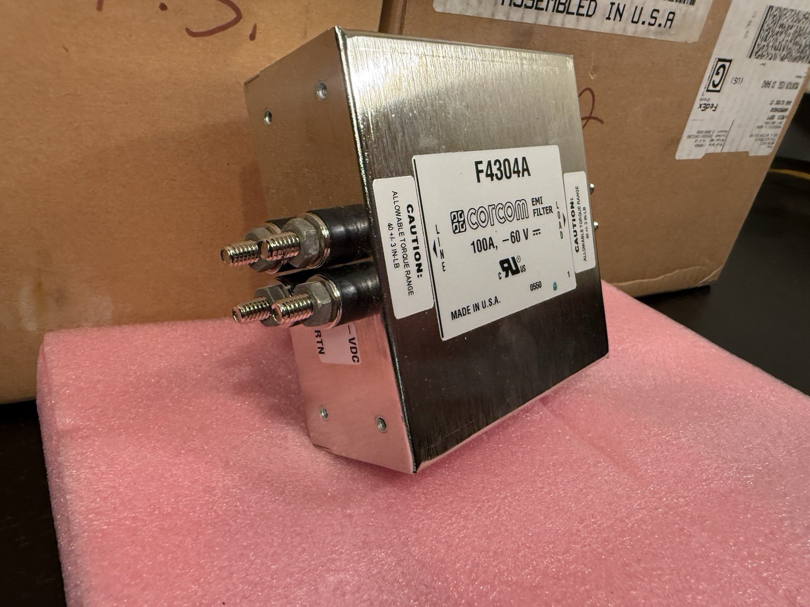 CORCOM F4304A TYCO EMI FILTER 100A -60V