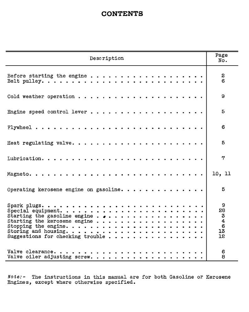 IHC 1/2 2-1/2 3 5 HP IH Model LB Stationary Engine International Owner’s Manual