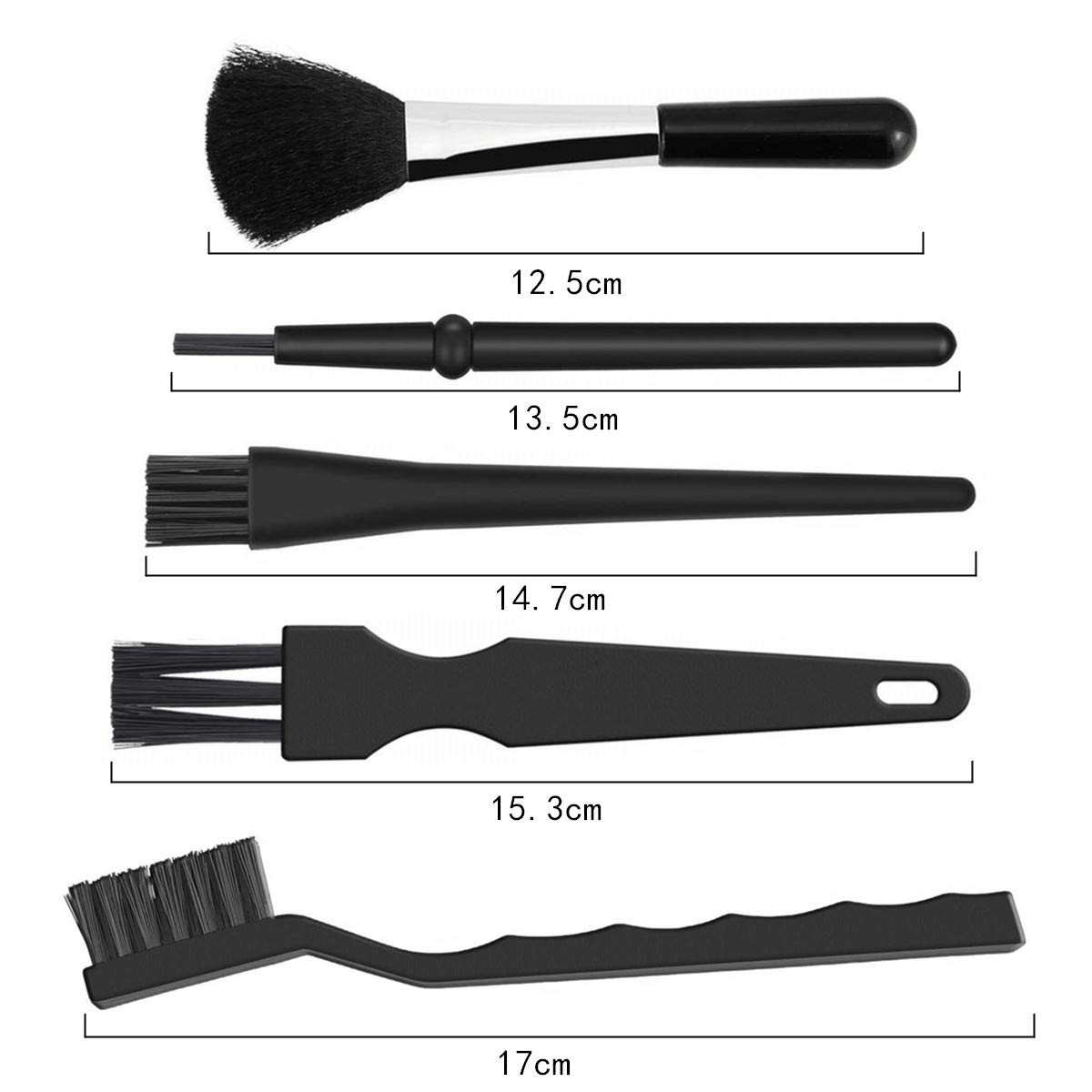 9 in 1 Anti Static Brushes Small Cleaning Kit Multi-Purpose Small, Black