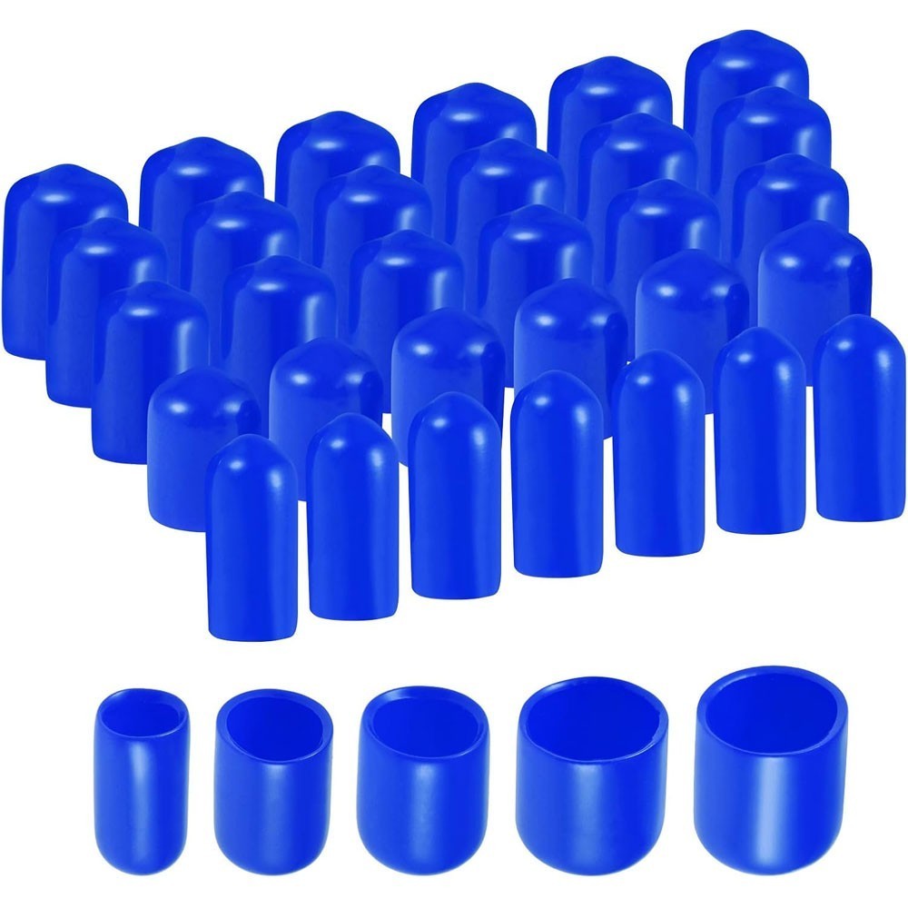 25-100Pc Vinyl Rubber Round End Cap Cover Plastic Pipe Tube Hub Thread Protector