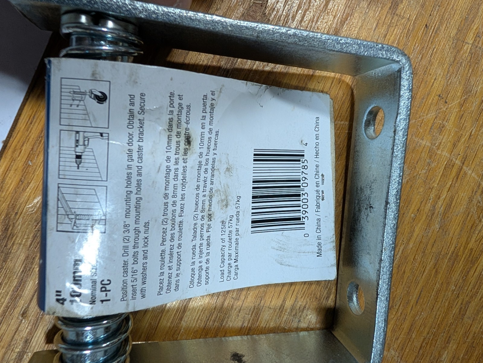 Shepherd Hardware Metal 9785 4″ Spring Loaded Gate Caster (T1CW1)
