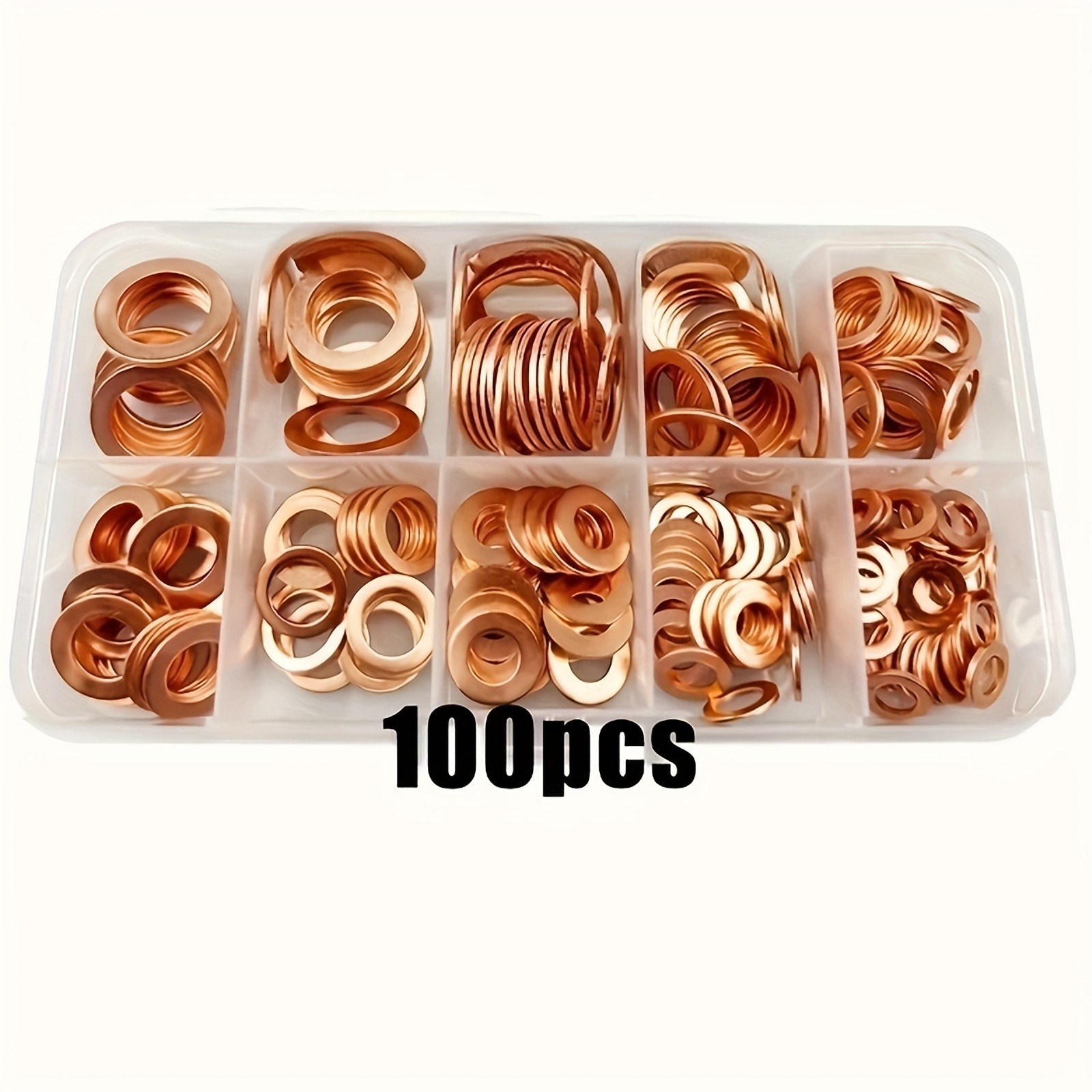 Copper Washer Assortment Kit – Multiple Sizes for Automotive & Mechanical Sealin