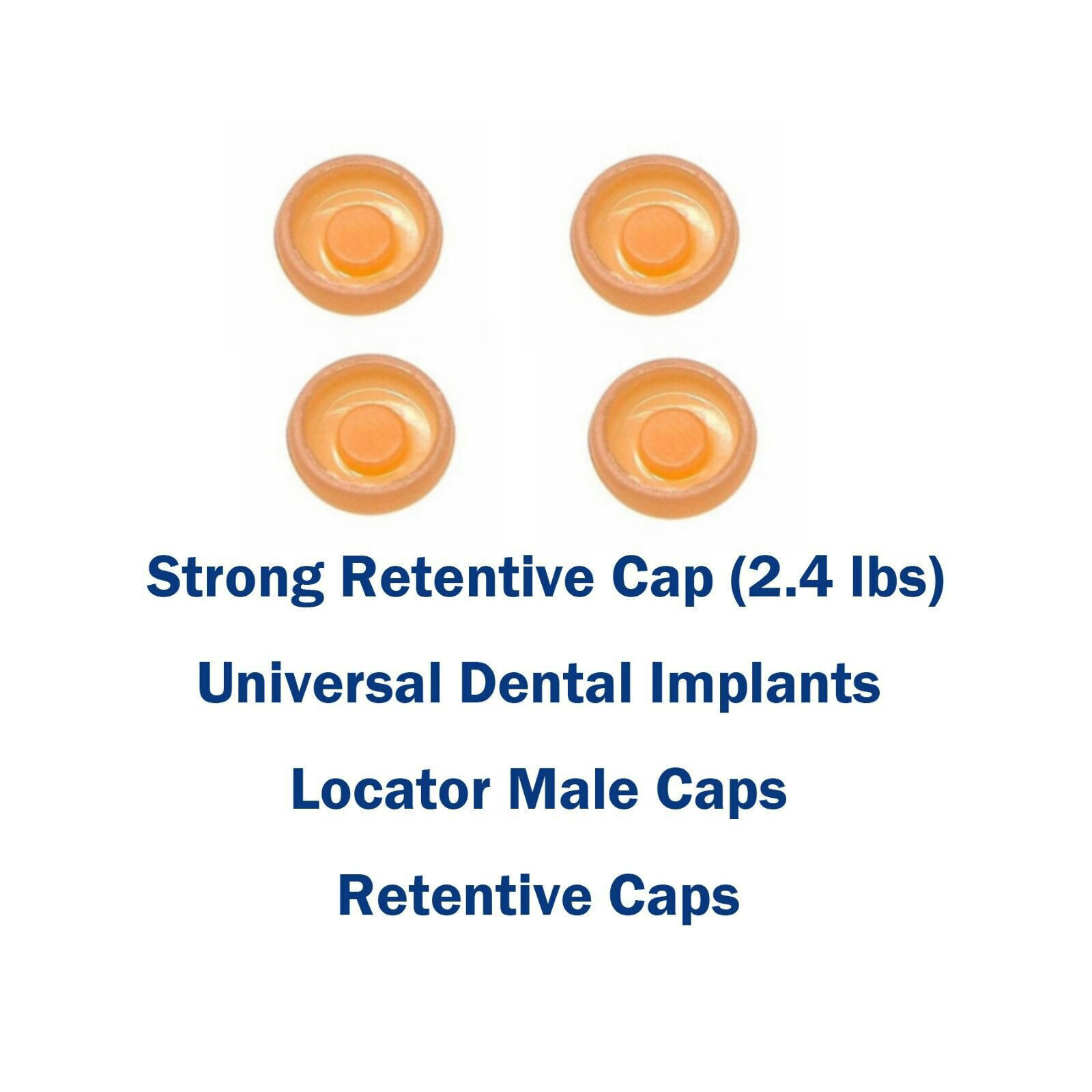 US 8PCS Dental 2.4 lbs Overdenture Caps for Attachment Implant Locator Abutment