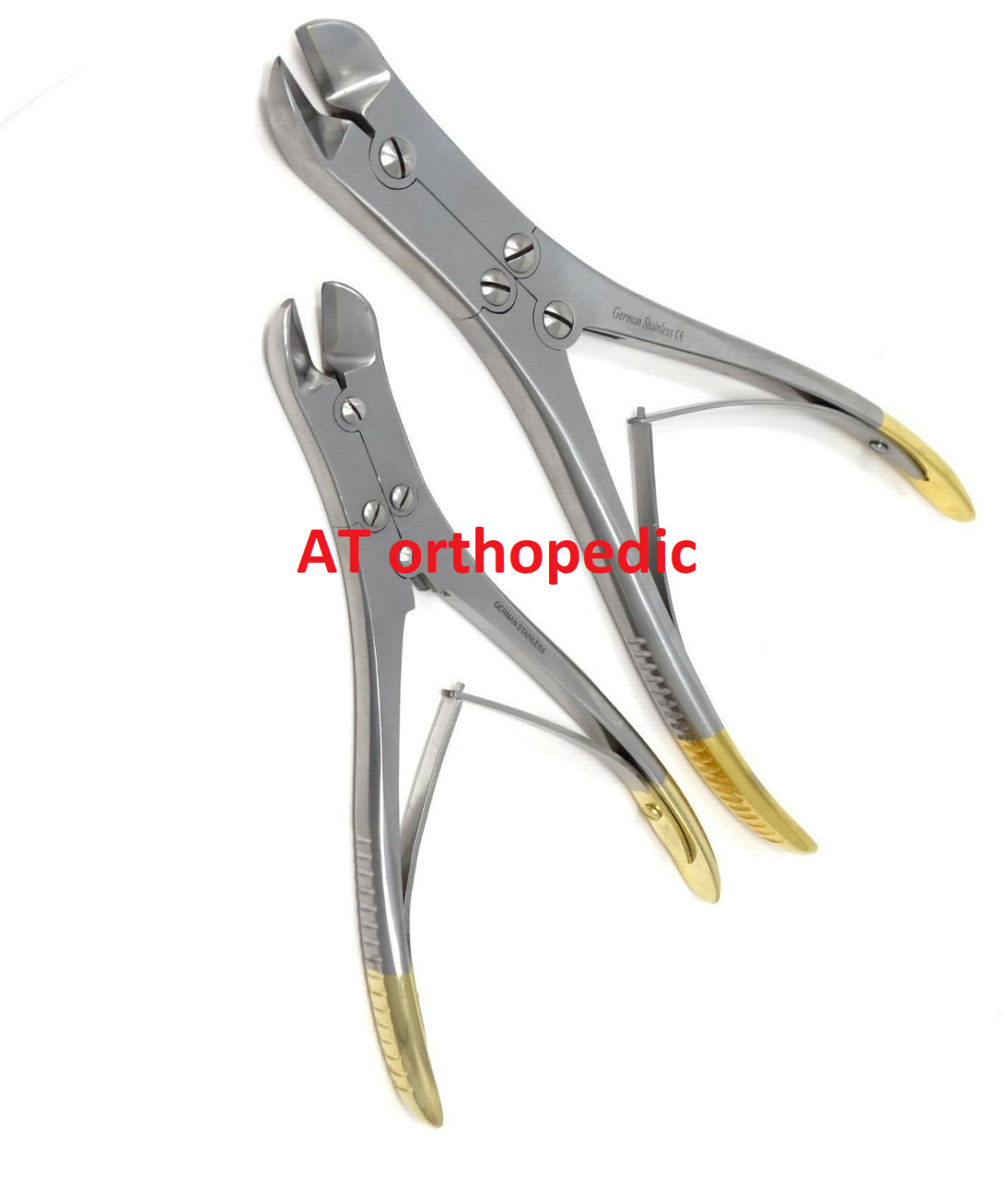 2PCS TC Pin & Wire Cutters Double Action Orthopedic Instruments Tungsten Carbide