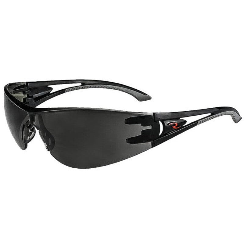 Radians Optima Safety Glasses Black Frame and Smoke Lens