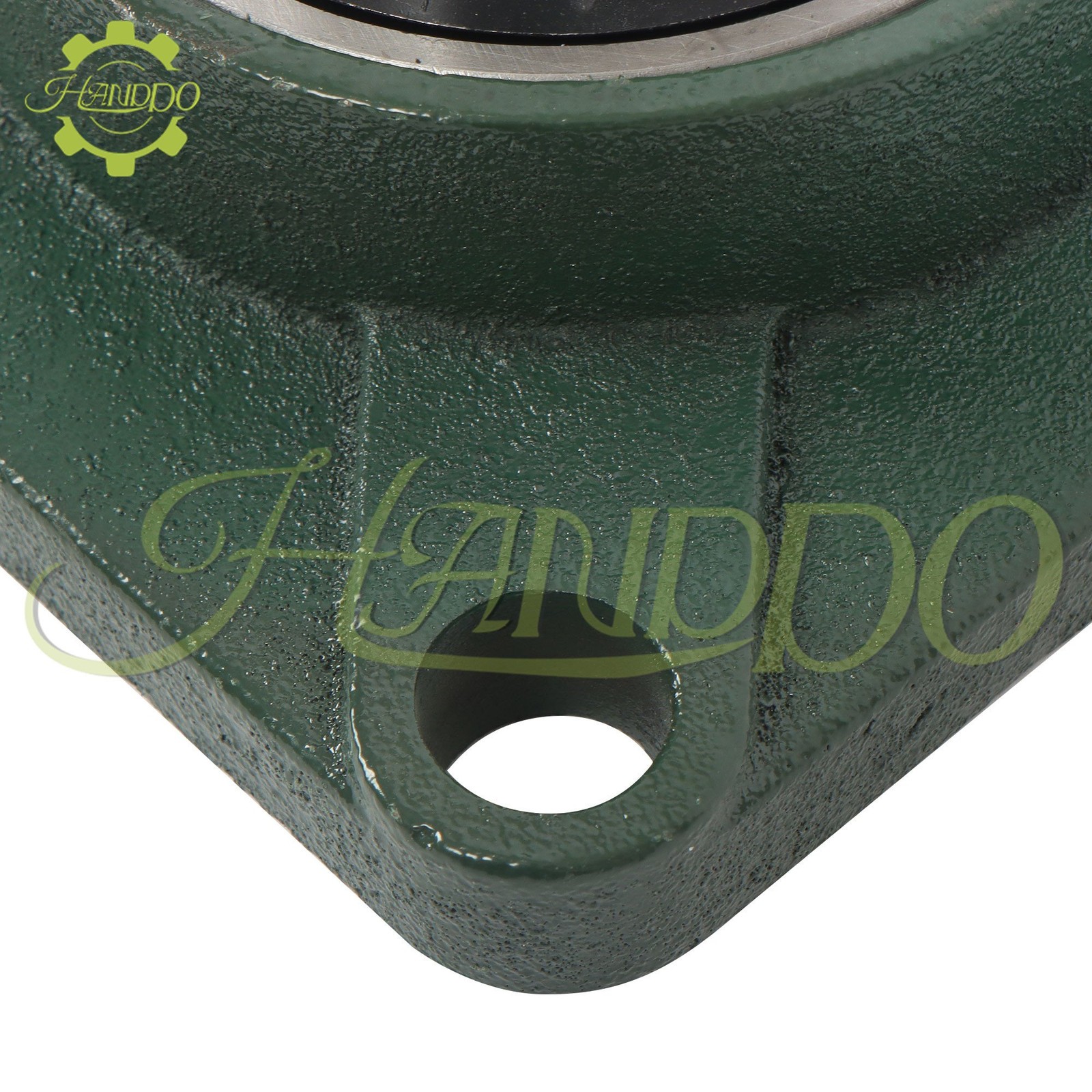2 PCS 2″ Bore UCF211-32 Pillow Block Flange Bearing Cast Iron 4 Bolt Solid Base