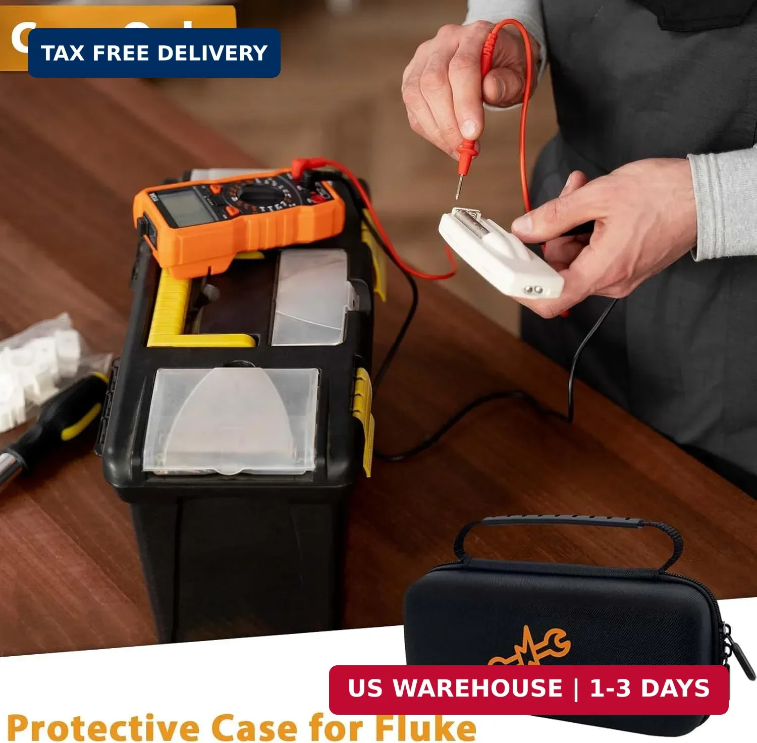 Klawdsky Hard Case for Fluke 117/115/116/114, Carrying Digital Multimeters Case,