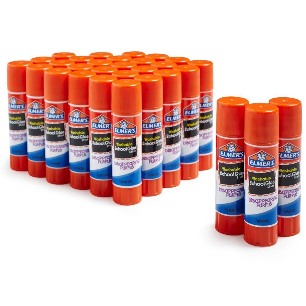 Elmer’S Elmers Disappearing Purple School Glue Sticks Washable 7 Grams 30 Count