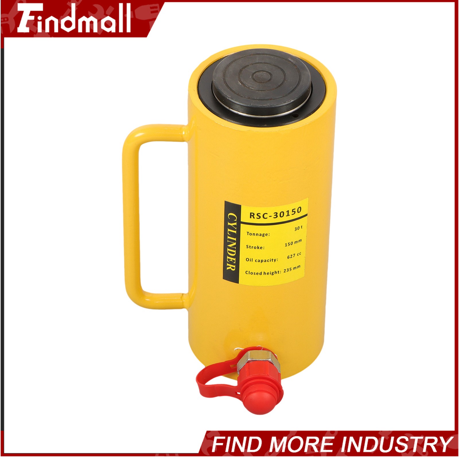 Findmall 30Ton Hydraulic Cylinder Ram Single Acting 6 Inch Stroke Lifting Jack