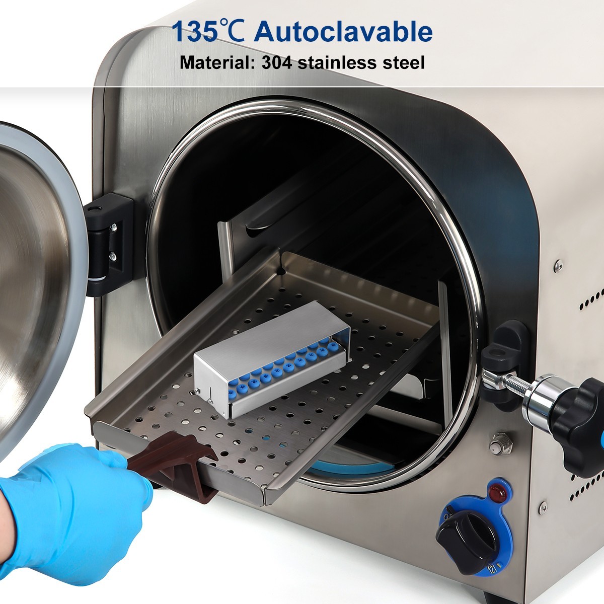 30Holes Dental Autoclave Bur Holder Block Disinfection Sterilizer for FG/CA Burs