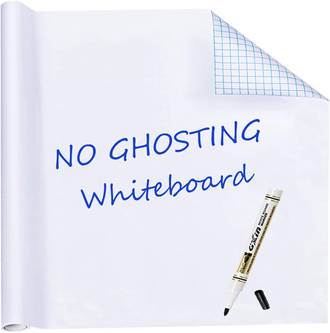 HAMIGAR Whiteboard Sticker for Wall 18″ X 79″ Dry Erase Board Wallpaper Peel and