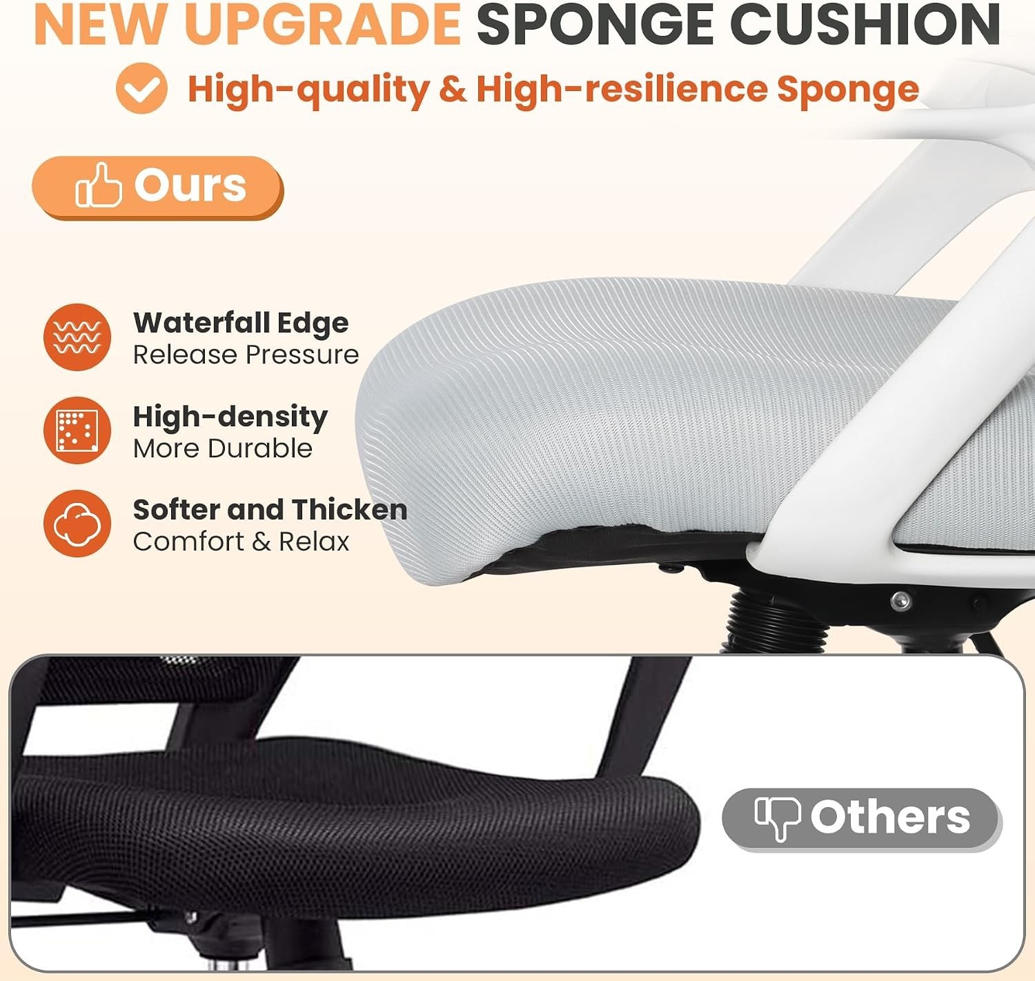 Elegant Ergonomic Drafting Chair – Adjustable Height & Footrest for Comfort