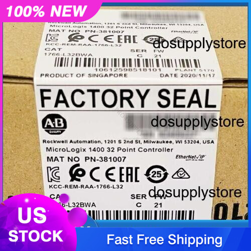 NEW 1766-L32BWA MicroLogix 1400 32 Point Controller AB 1766L32BWA US Free Tax