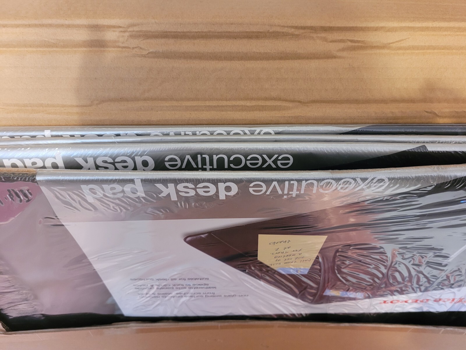 Lot of 4 Office Depot Microban 19 In X 24 In Padded Executive Desk Pad 4138-4-1