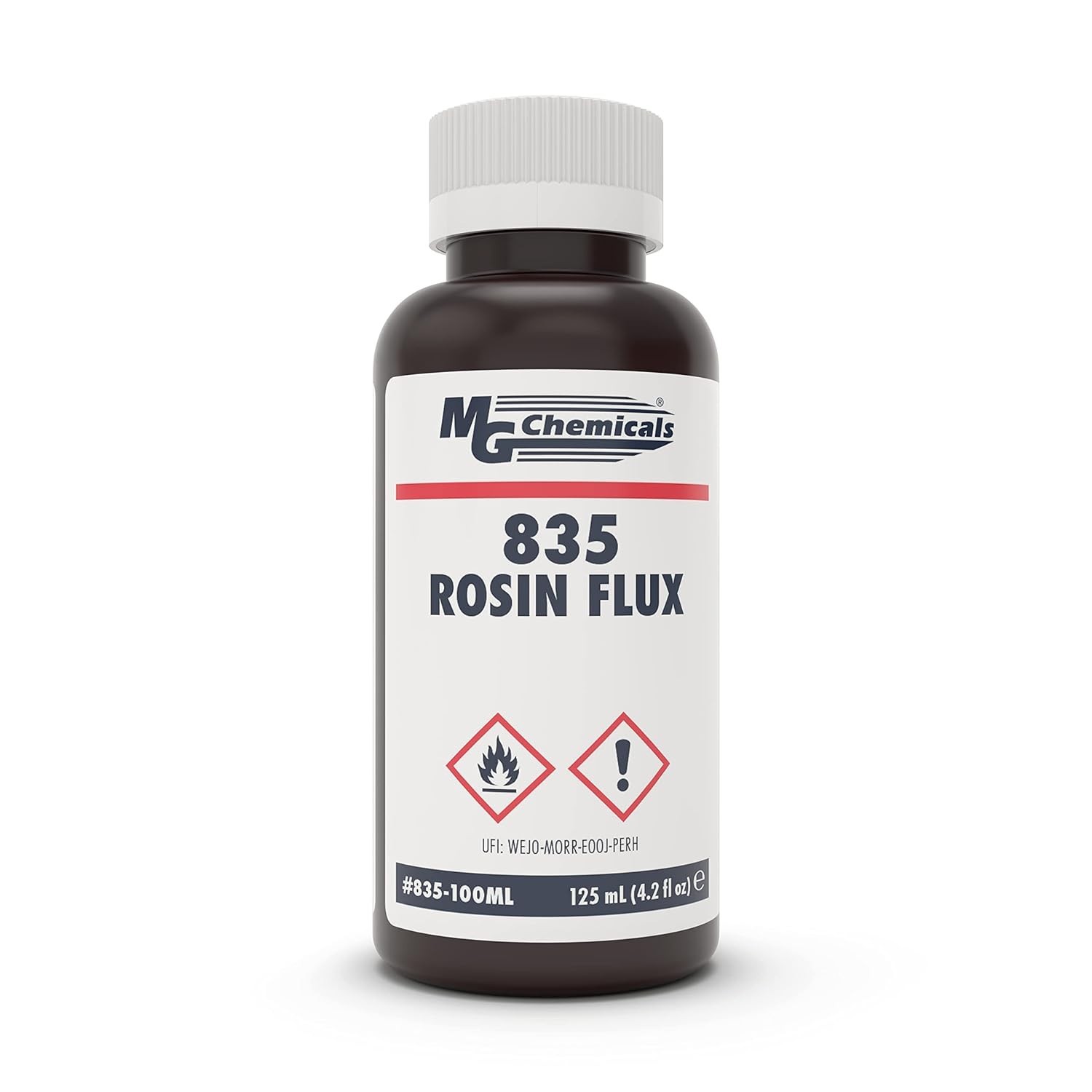 835 Liquid Rosin Flux, for Leaded and Lead Free Solder, 125 ml Bottle