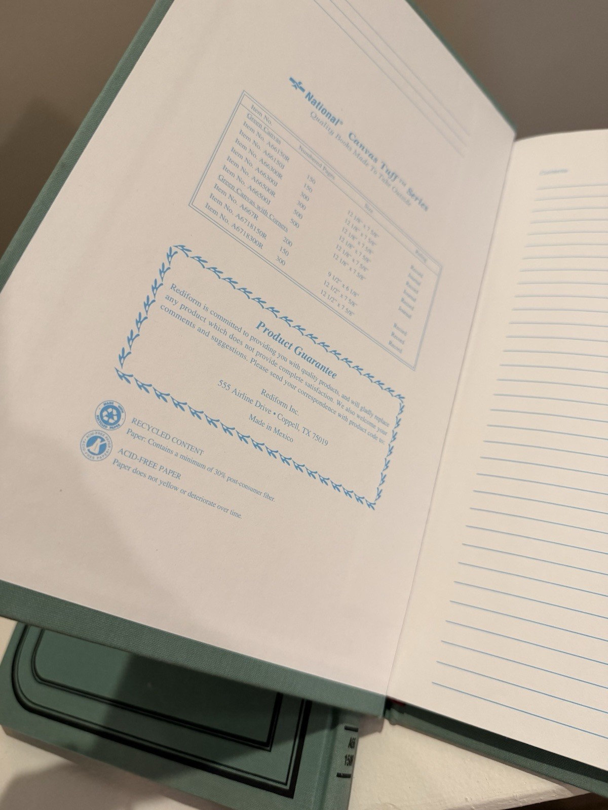 National Brand A66 150R Account Record Book 150 Pages 2 Pack New