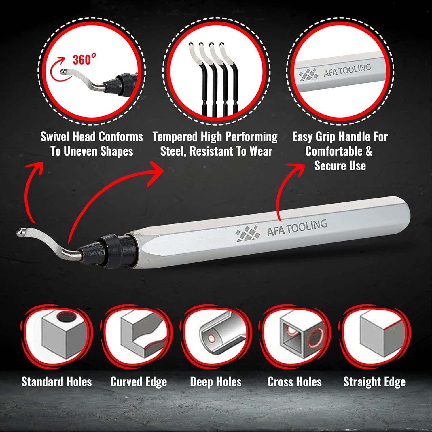Micro-Polished Deburring Tool with Durable HSS Blades – Lightweight & Ergonomic