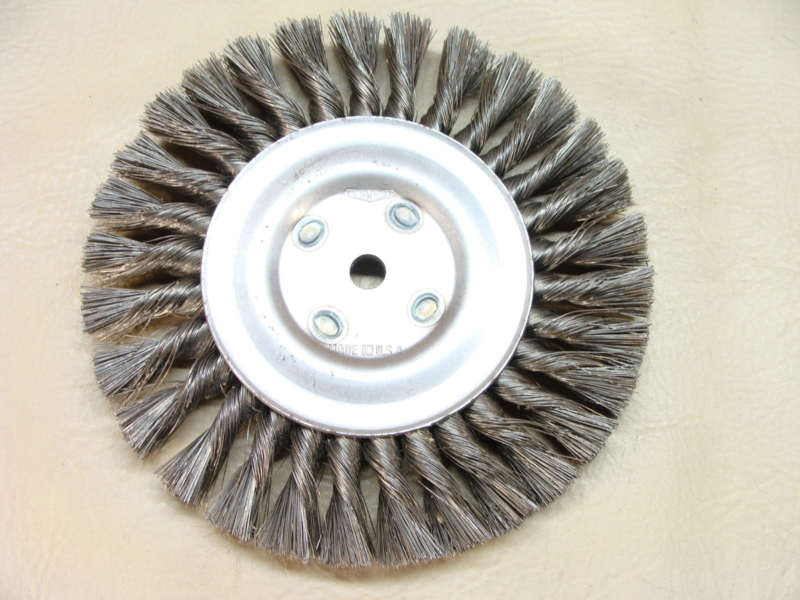 NEW lot of 2 OSBORN made in USA 8″ crimped wire brush wheel 1/2″ bore 0.013 wire
