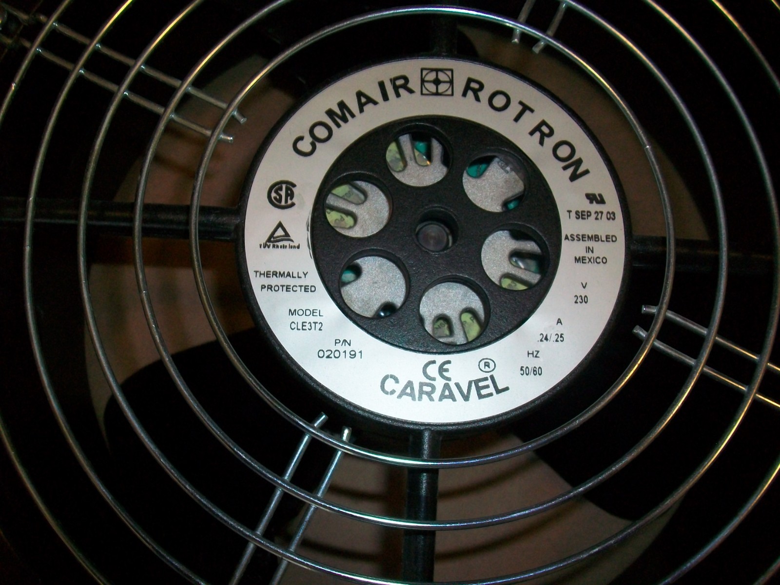 COMAIR ROTRON 10″ Tubeaxial Fan Model CLE3T2 # 020191 230v USED
