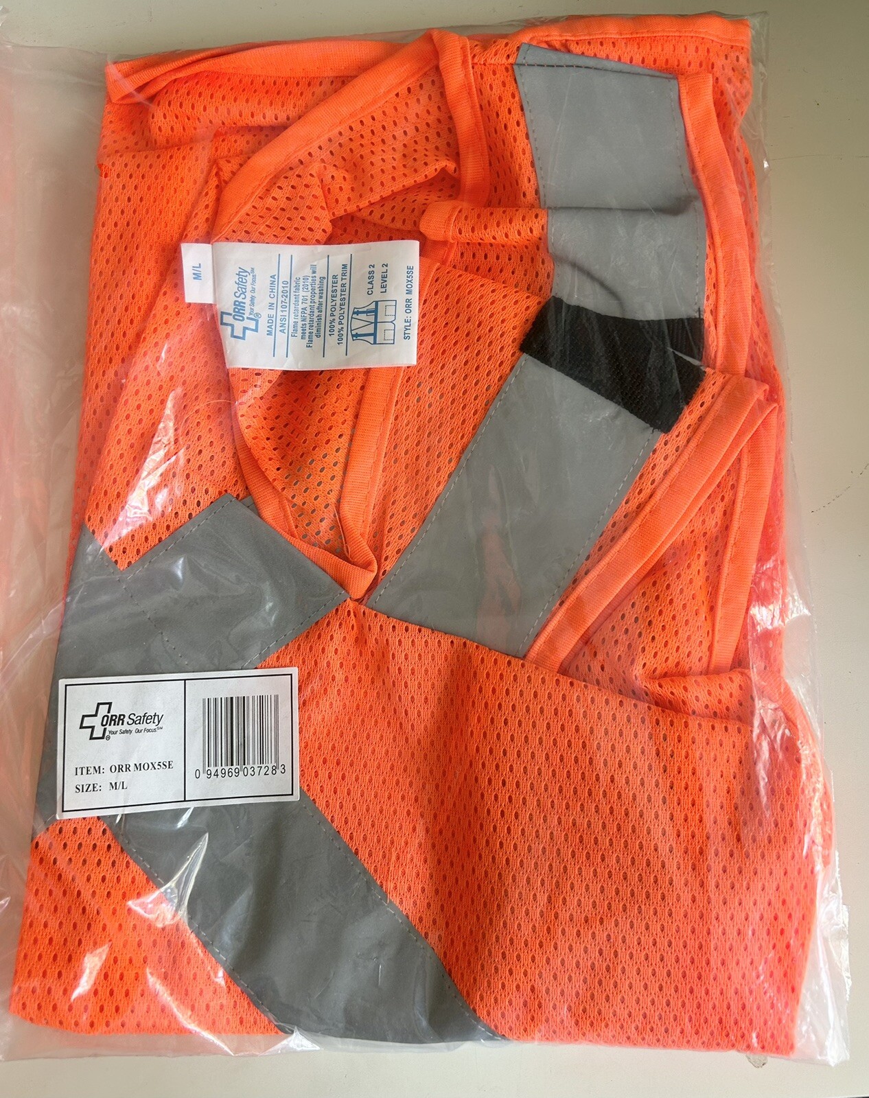 NEW Orange Safety Vests & Baseball Cap Hat – Orr Safety – Medium Large M/L