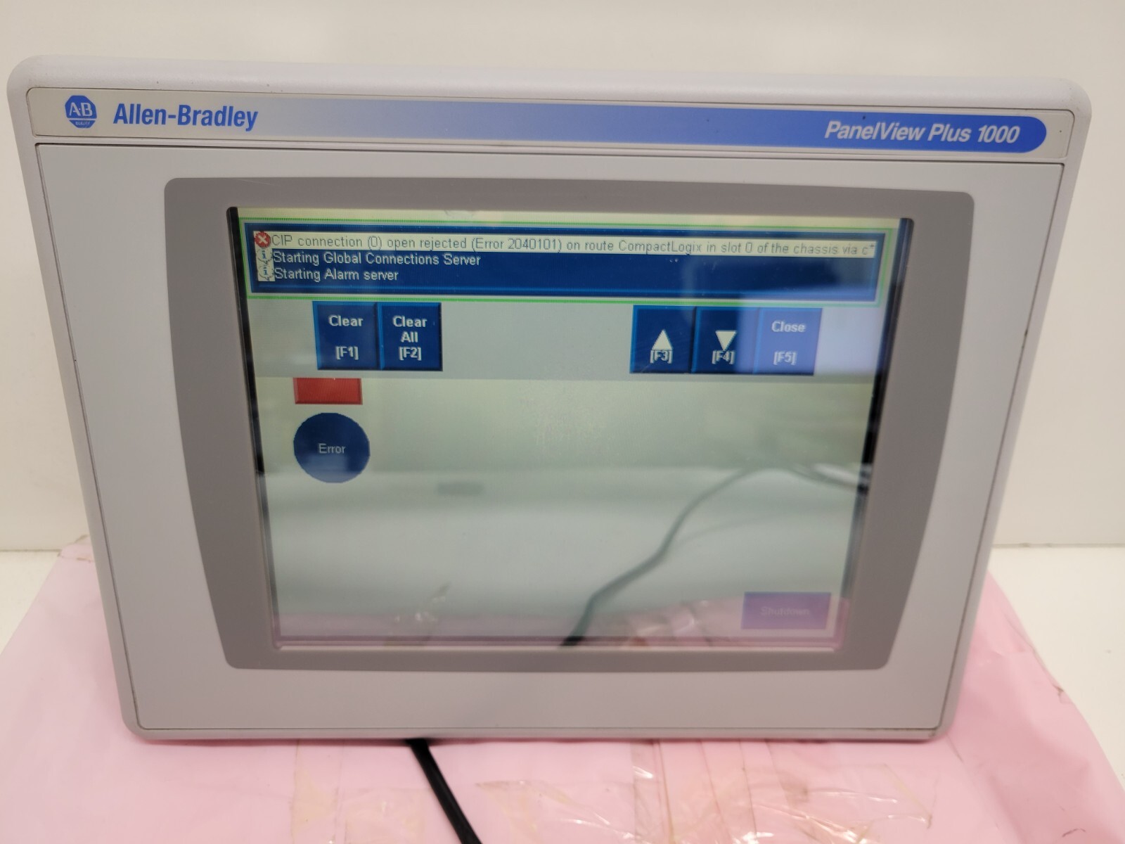 GOOD USED! ALLEN-BRADLEY PANELVIEW PLUS 1000 TOUCH PANEL 2711P-T10C4D1 SER A