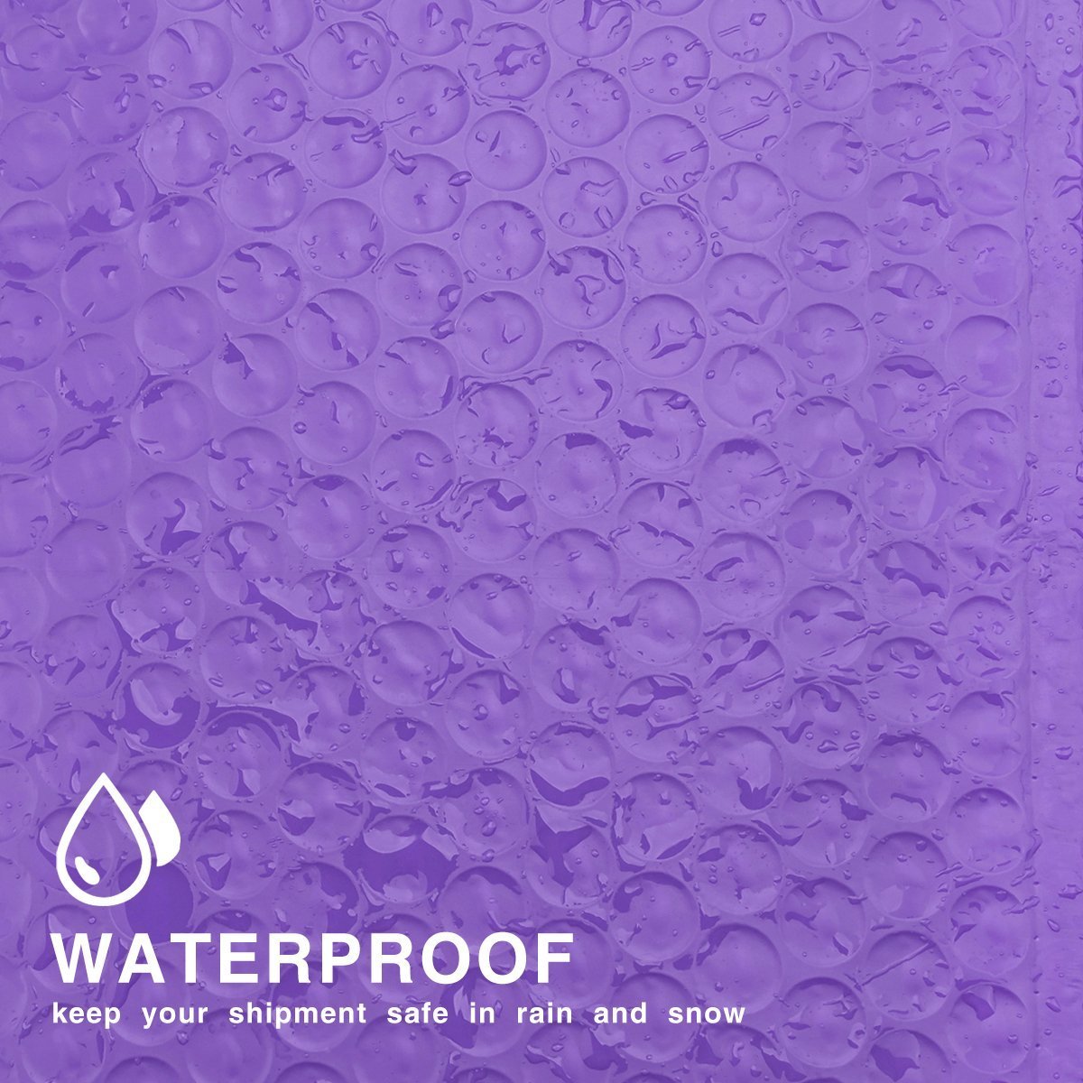 50 Purple Poly Bubble Padded Envelopes Self-Sealing Mailers 4X8 (Inner 4×7)