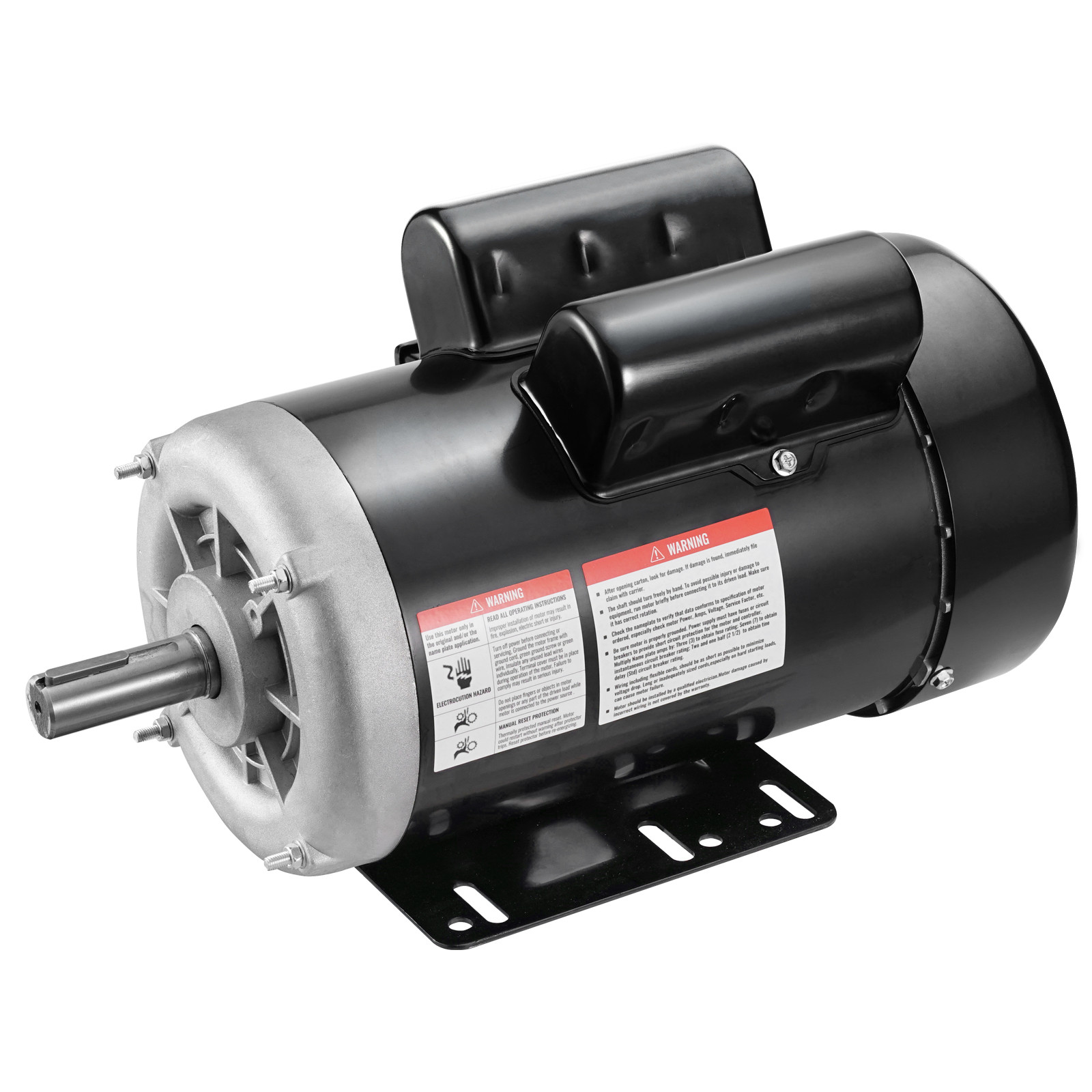 VEVOR 2HP Electric Motor 1725RPM AC115/230V 143/5T Frame 1-Phase 7/8″ Key Shaft