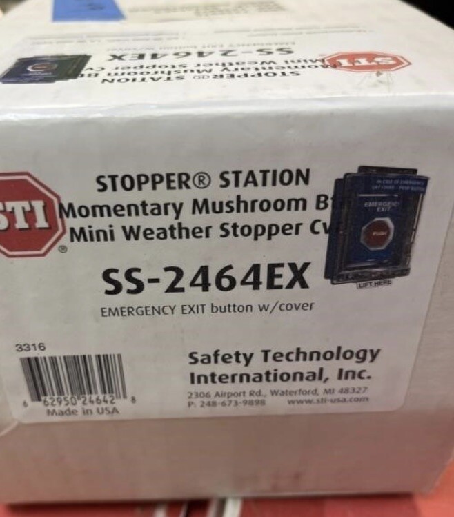 STI SS 2464EX Momentary Mushroom Stopper Station Mini Weather Stopper