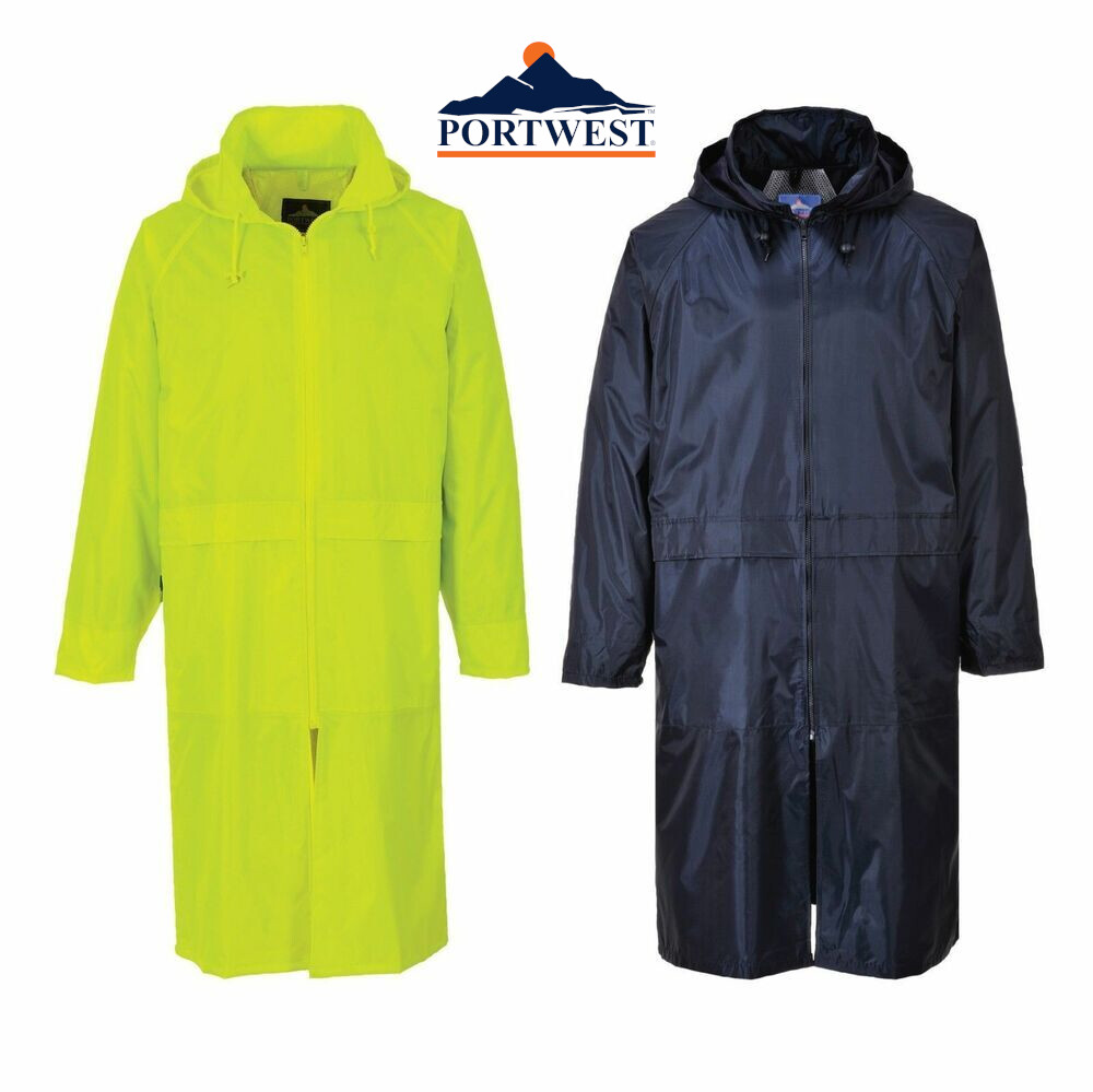 Portwest S438 Unisex Classic Adult Waterproof Long Rain Jacket (Small-2XL)