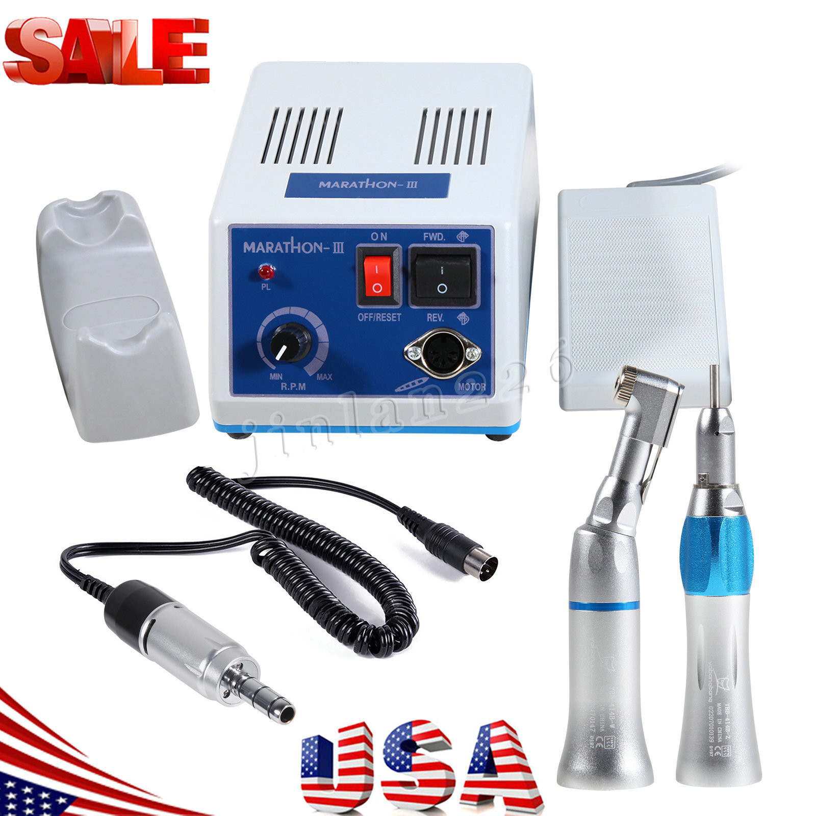 Electric Micromotor Dental Lab Marathon 35K RPM Polishing/Low Speed Handpiece OR