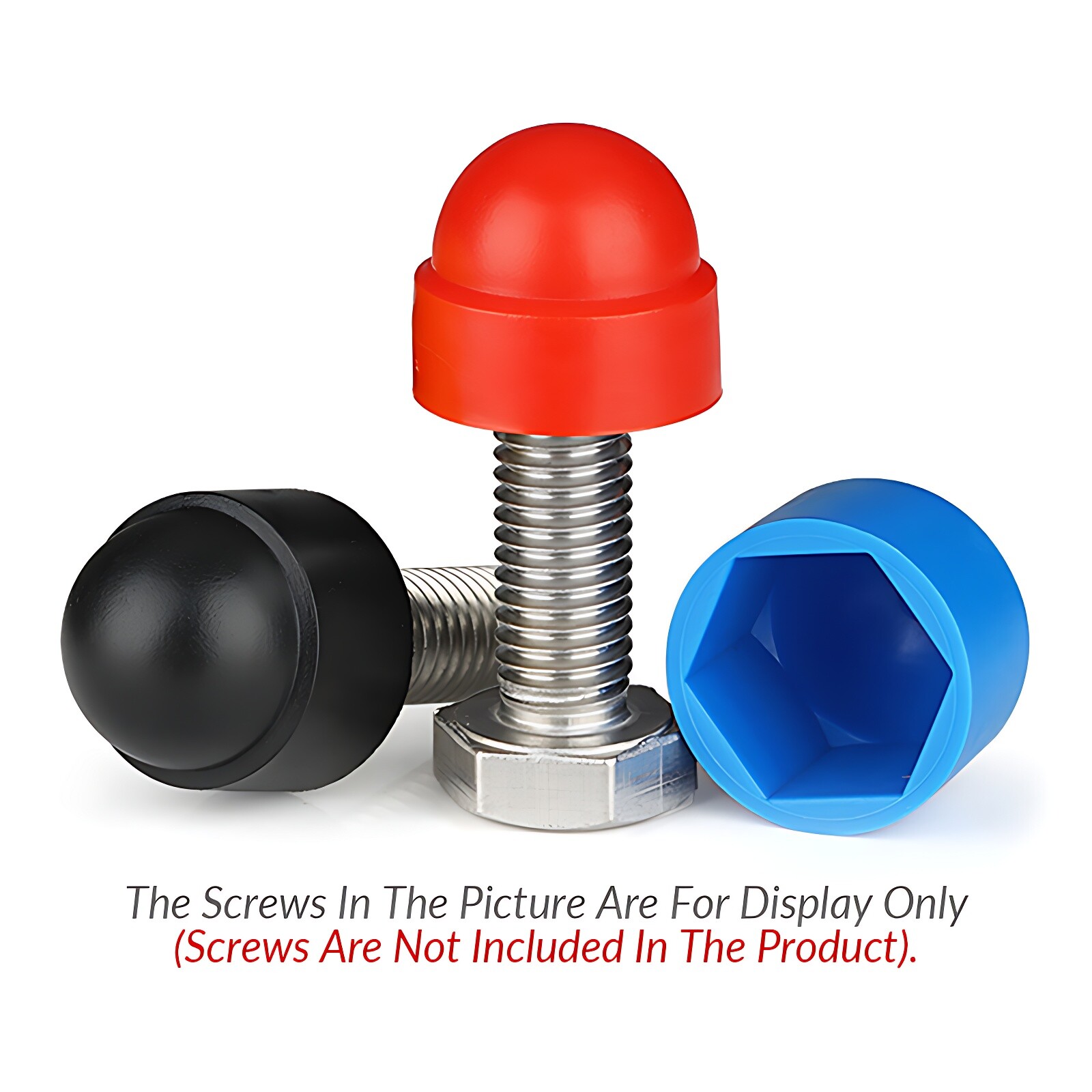 Coloured Plastic Nut & Bolt Cover Dome Cap Hexagon Head Hat Protection Covers