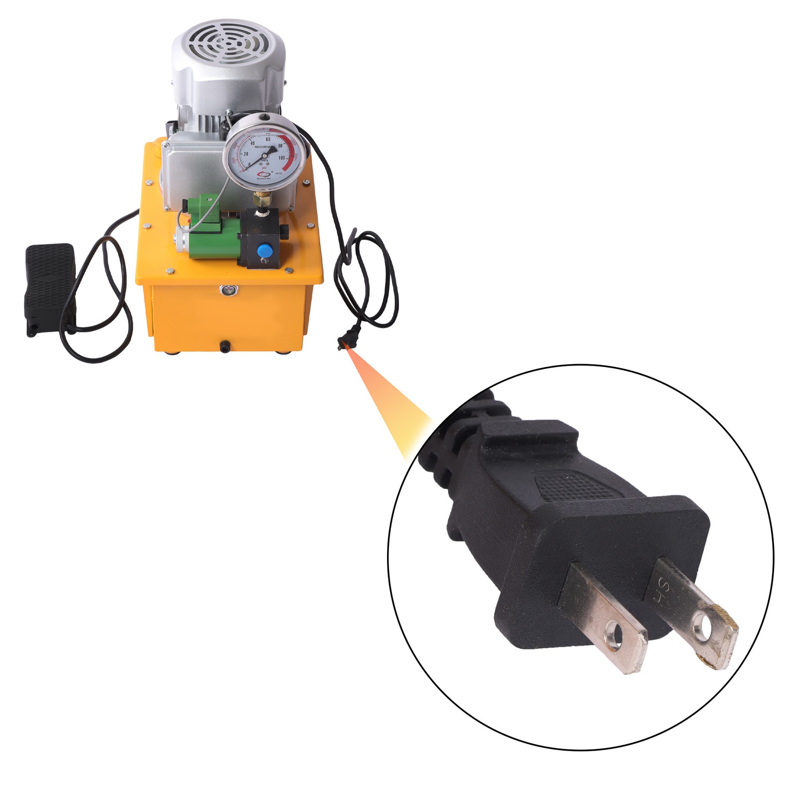 Electric Hydraulic Pump Single Acting 10000PSI 8 L 0.7L/min 750W