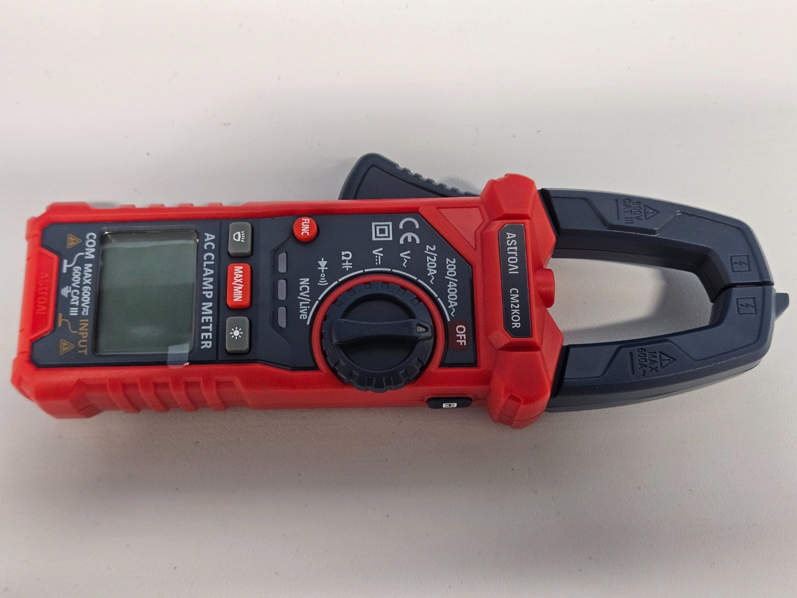AstroAI Digital Clamp Meter CM2KOR 2000 Counts Resistance Detection – New