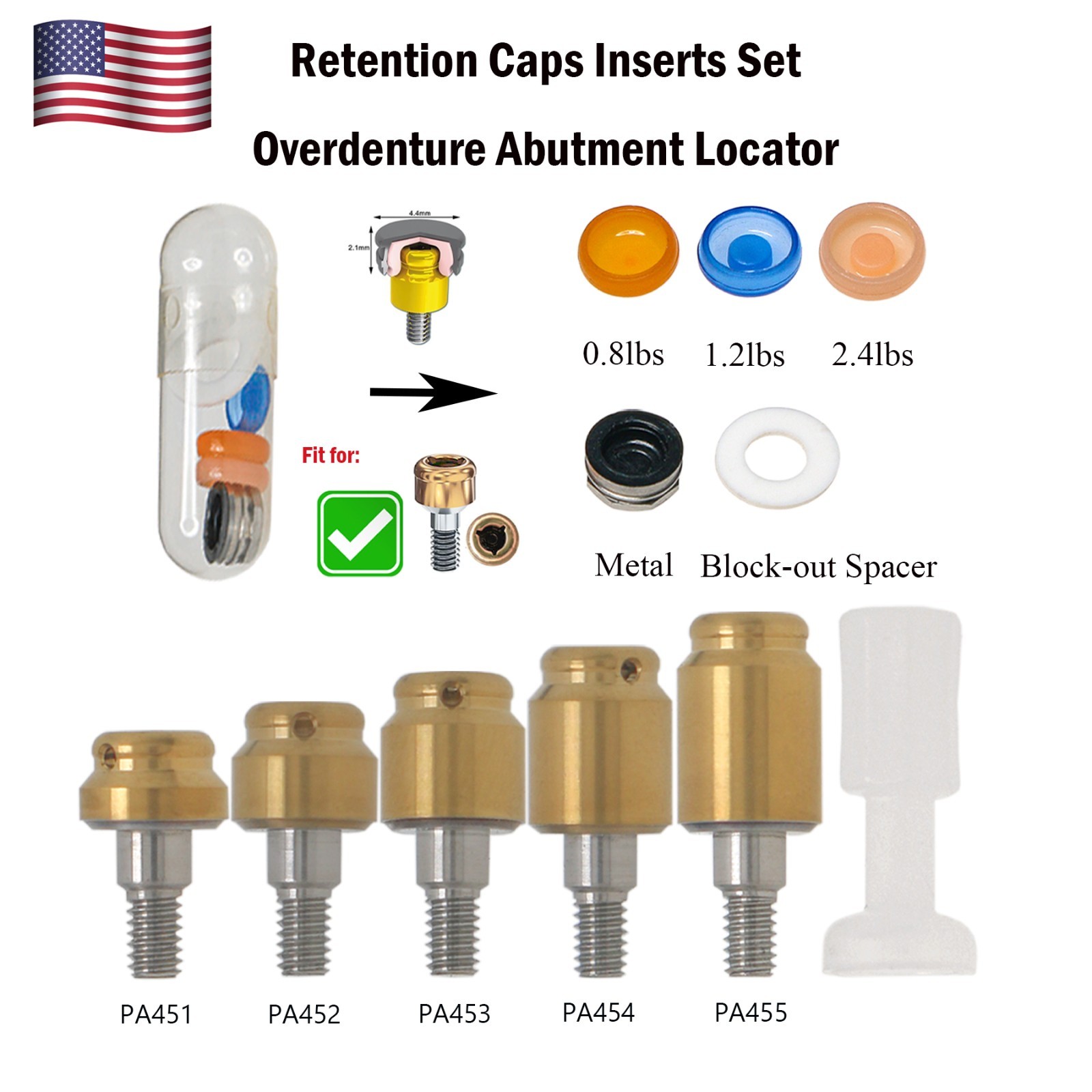 Zest Implant Locator Abutment for Zimmer Screw-Vent 3.5/4.5 Platform 1-5.0mm GH