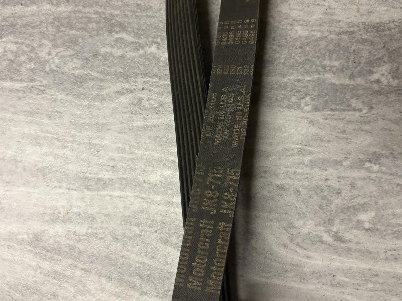 Motorcraft JK8-715 Serpentine Belt NOS Ford 8-Rib 71.5in Unused Made in USA