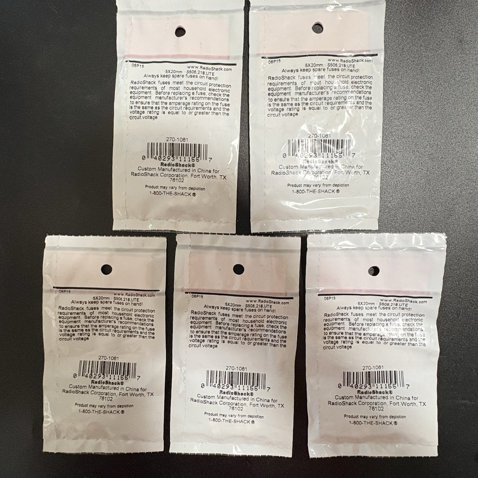 Huge NOS Vintage RadioShack Fast-Acting Mixed Amps Glass Fuse Lot 34-Packs 136pc
