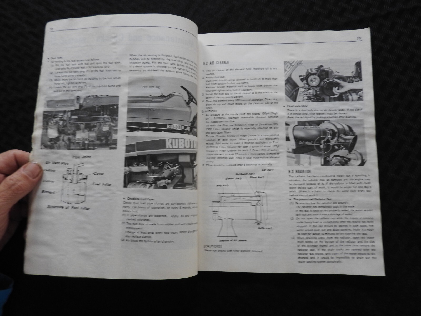 1976-1985 GENUINE KUBOTA L295 L295DT TRACTOR OPERATORS MANUAL + PARTS CATALOG