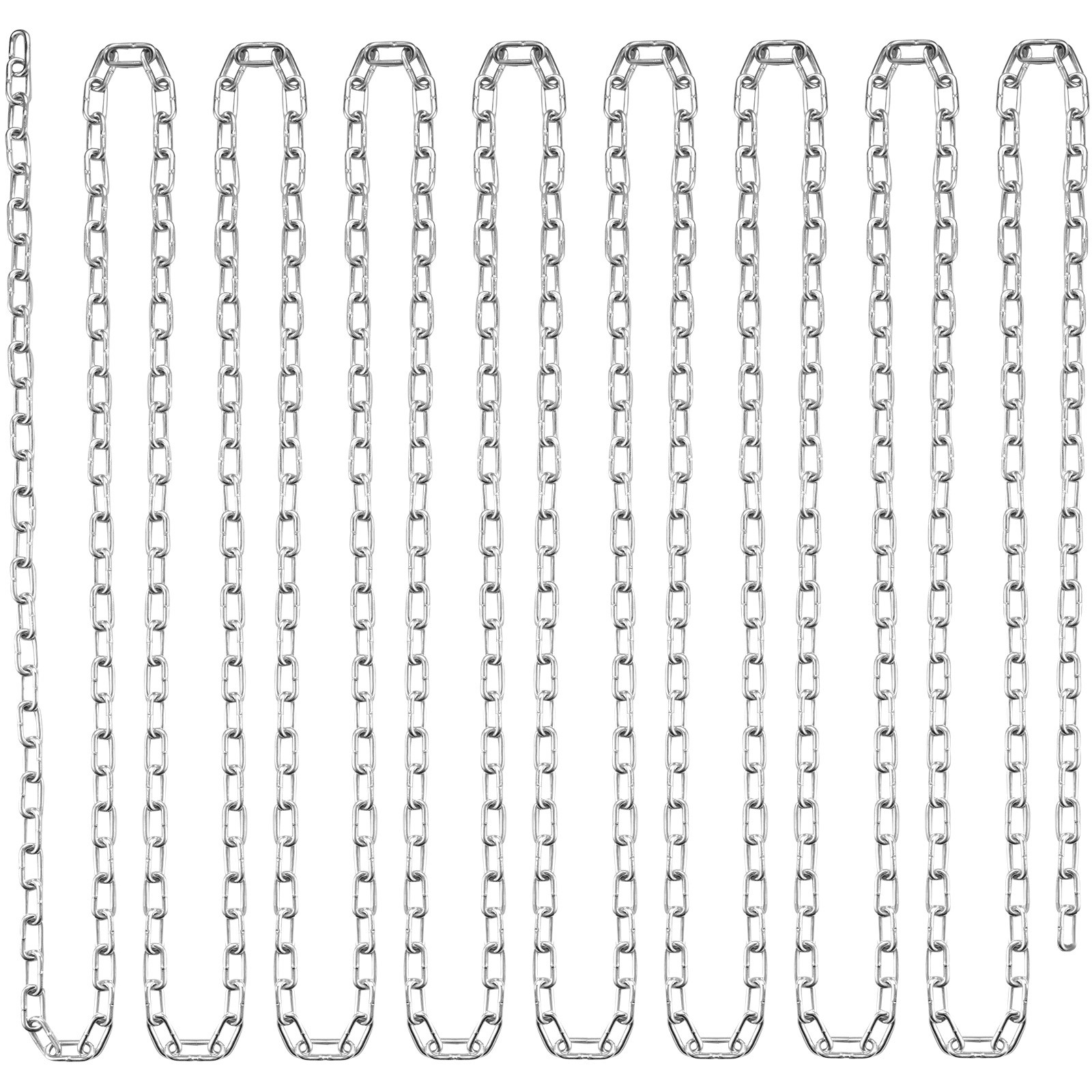 VEVOR Zinc Plated Proof Coil Chain G30 3/16″x100FT Chain Sling Towing Pulling