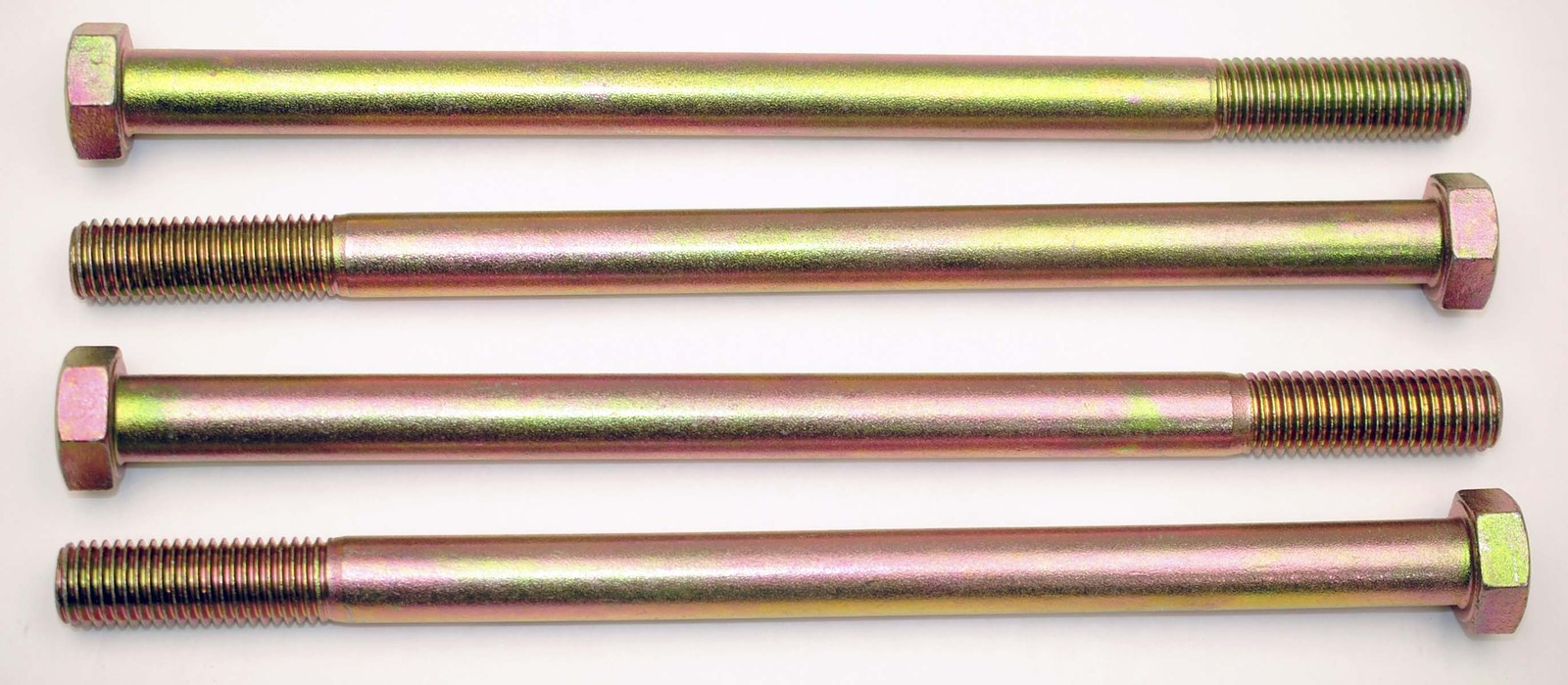 (4) Grade 8 Hex Head 3/4-10 x 12 Cap Screws Bolts Coarse Yellow Zinc