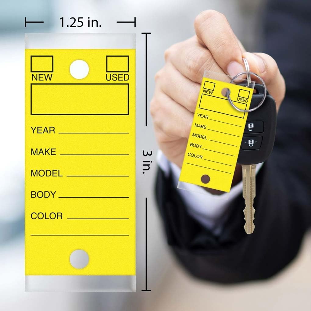 VERSA-TAGS Self Laminating Self Protecting Key Tags with Rings (250 per Box)