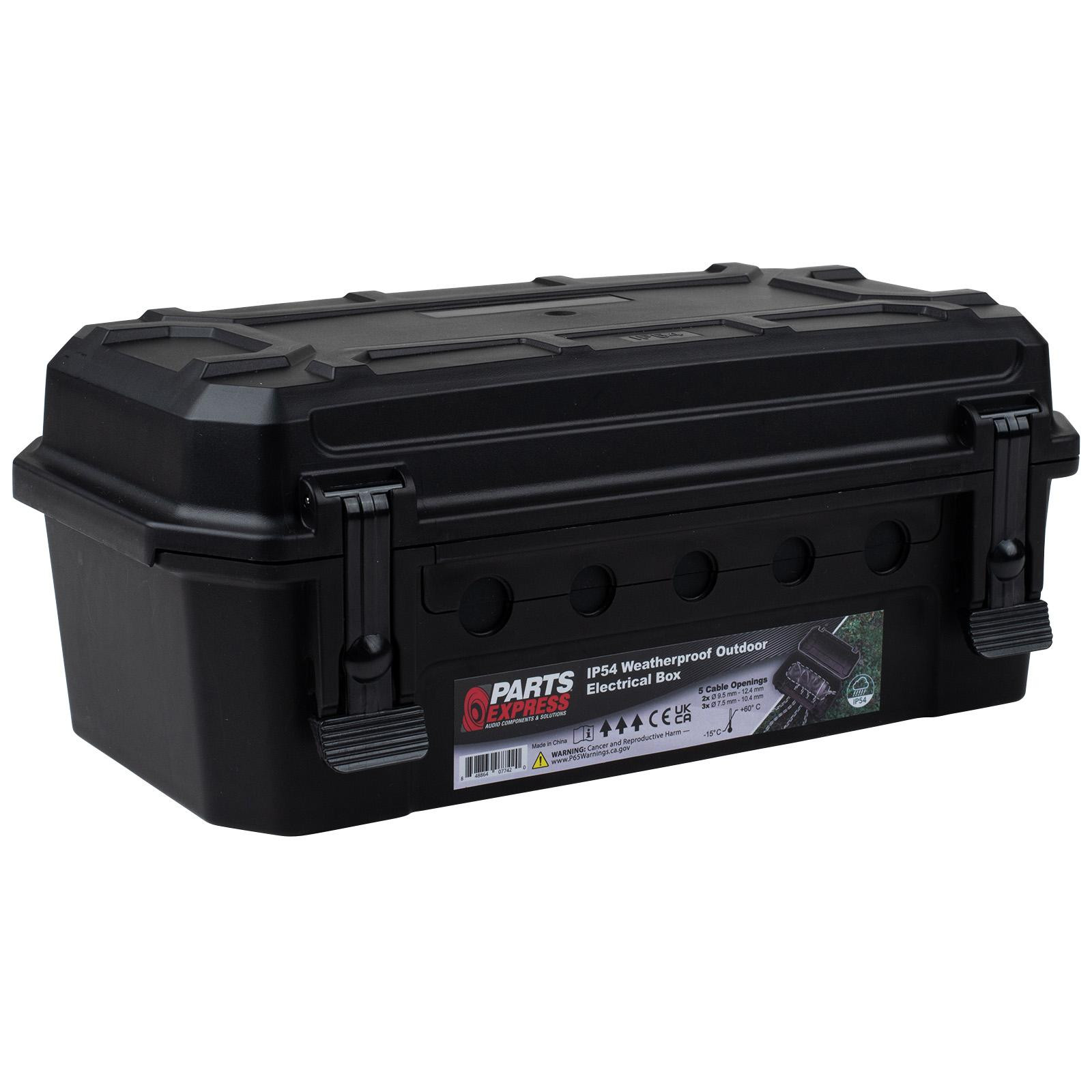 Landscape IP54 Weatherproof Outdoor Electrical Box 7″ x 12-1/2″ x 5″ – Black