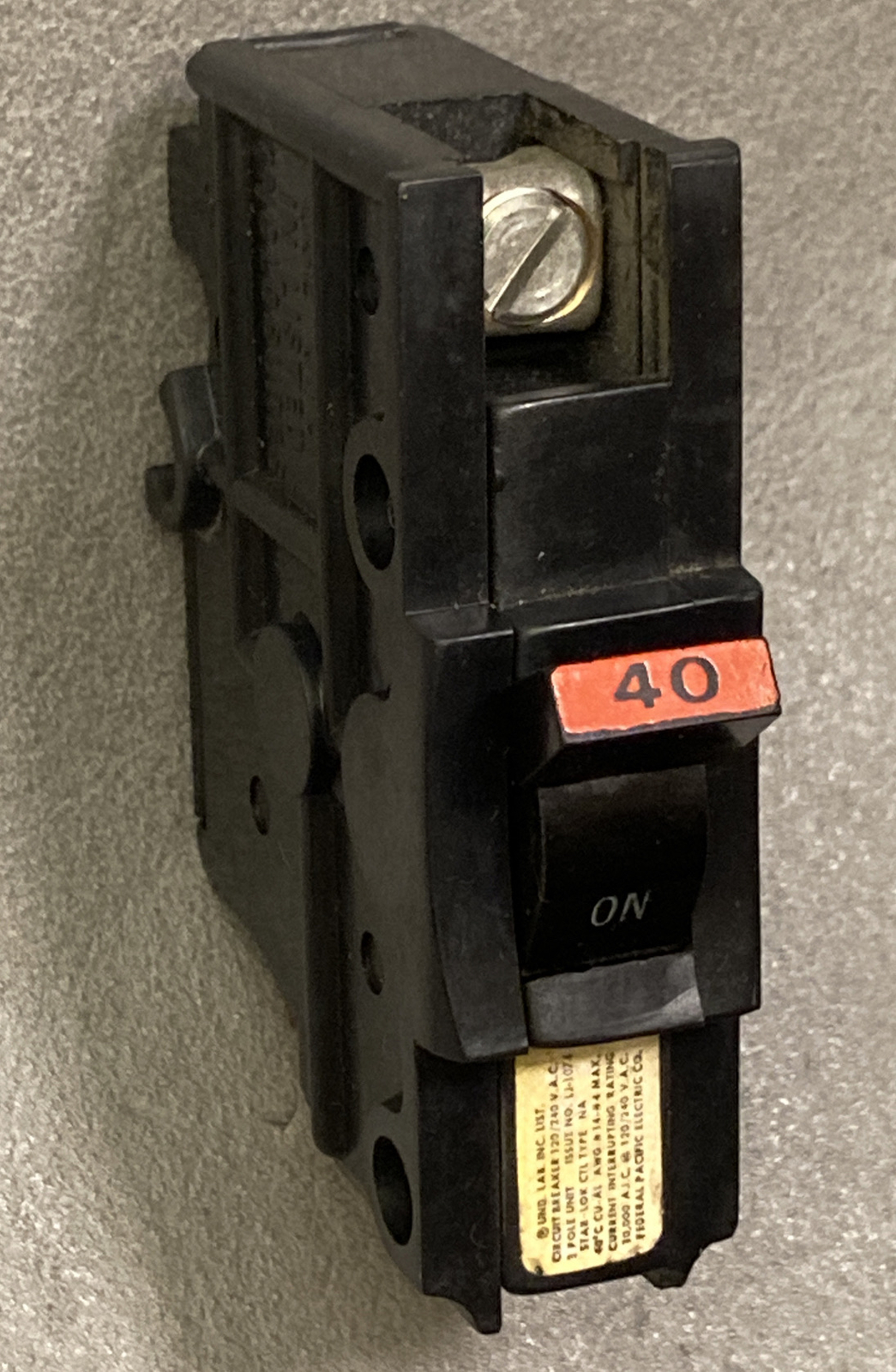 NA40 FPE Federal Pacific NA140 40 Amp 1 Pole Stab-Lok Thick Wide Red Handle