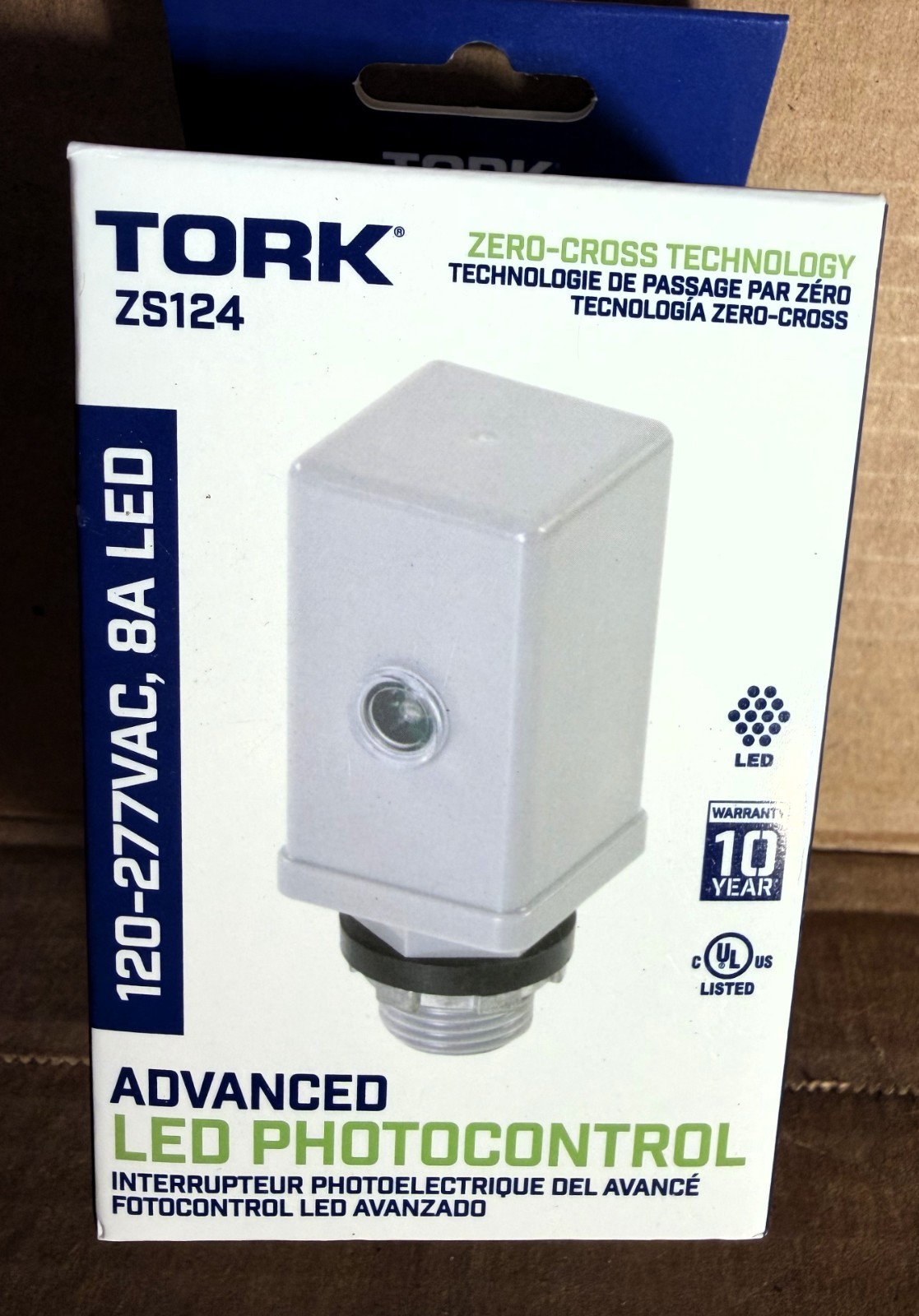 TORK ZS124 Stem Mount Electronic LED Photocontrol Dusk to Dawn Light Sensor