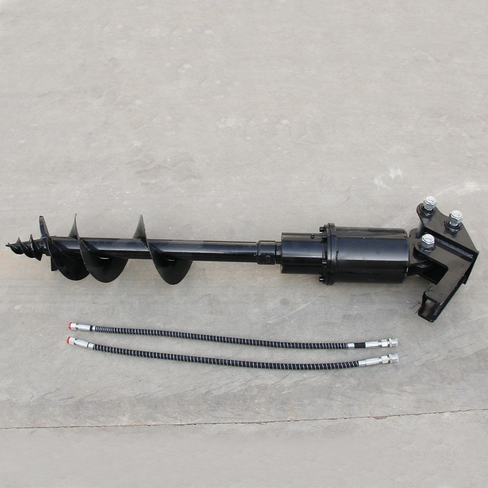 300mm Auger Drill Attachment for Mini Excavator Hydraulic Post Hole Digger Free