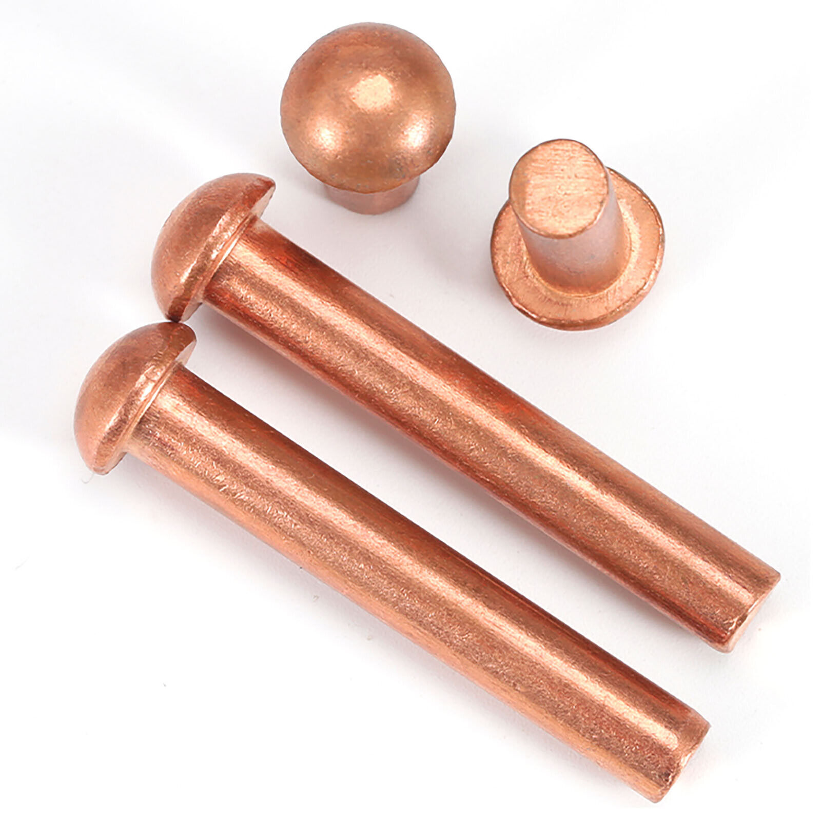 Length 3~50mm Solid Pure Coppe Round Head Rivets Din 660 M2 M2.5 M3 M4 M5 M6 M8