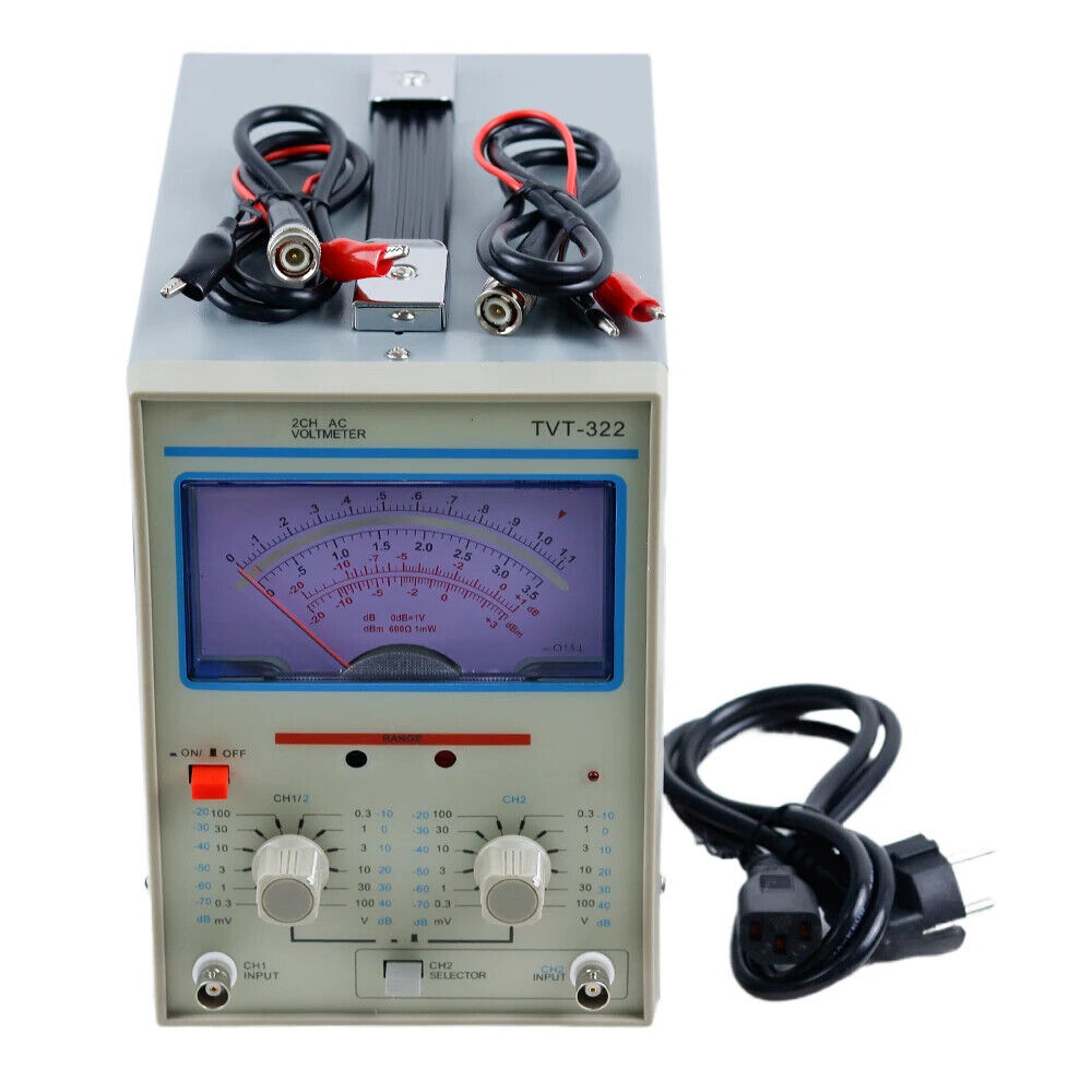 TVT-322 Dual Channel Milivoltmeter Double Needle Millivoltmeter New Design