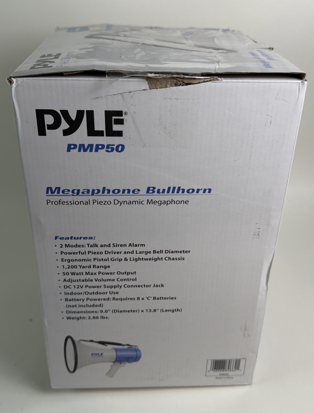 Pyle PMP50 Portable Megaphone Speaker Built-in Siren Adjustable Volume Control