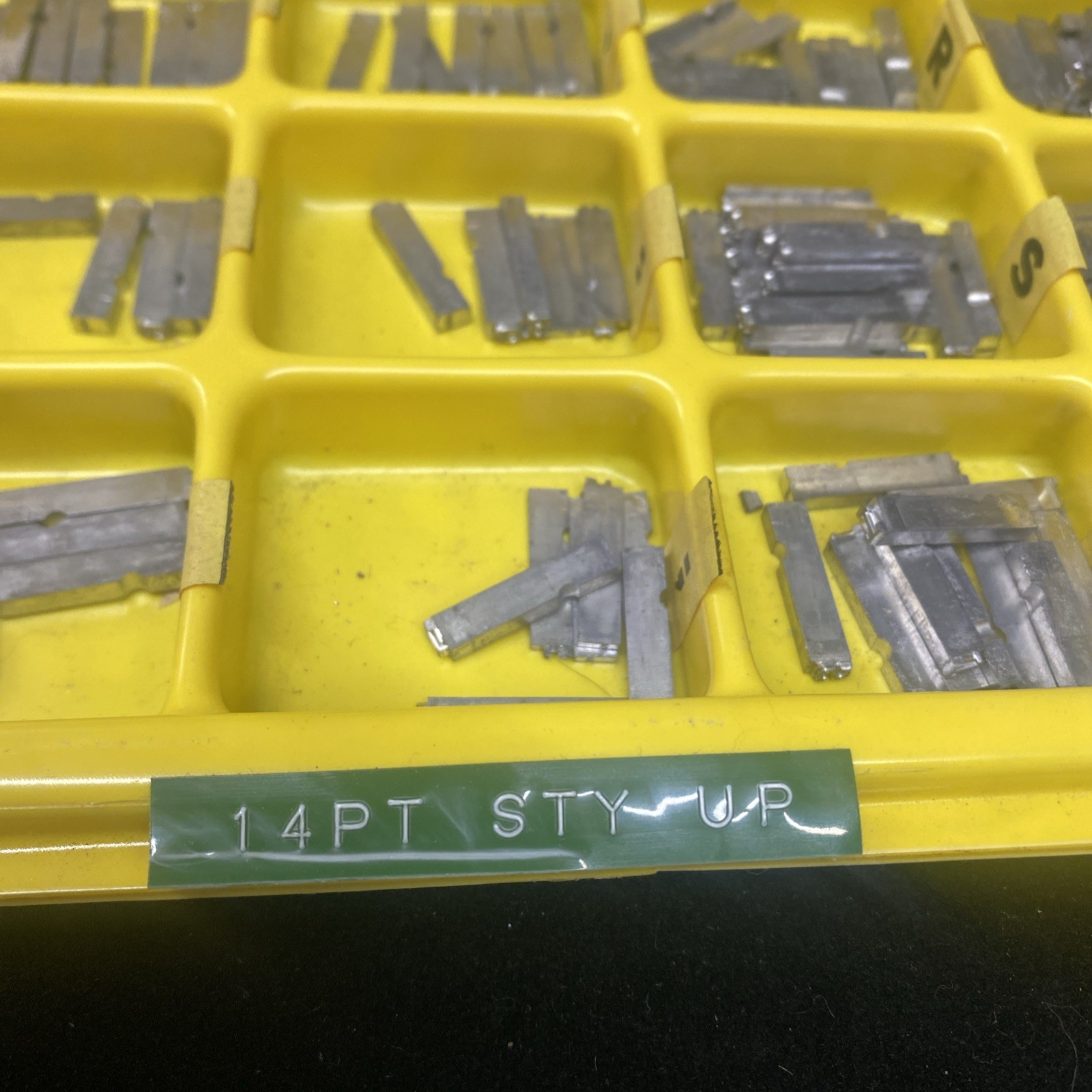 Warner Rubber Stamping Matrices 14PT Sty Up Large Lot CAPS 3.8 Lbs